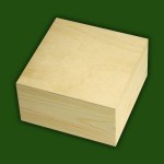 Заготовка Шкатулка-коробка, без завесов, закругленные края №3. 17х17х6 см