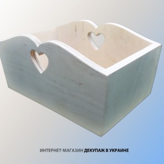 Рябушка №2 - коробка для яиц с двумя сердечками